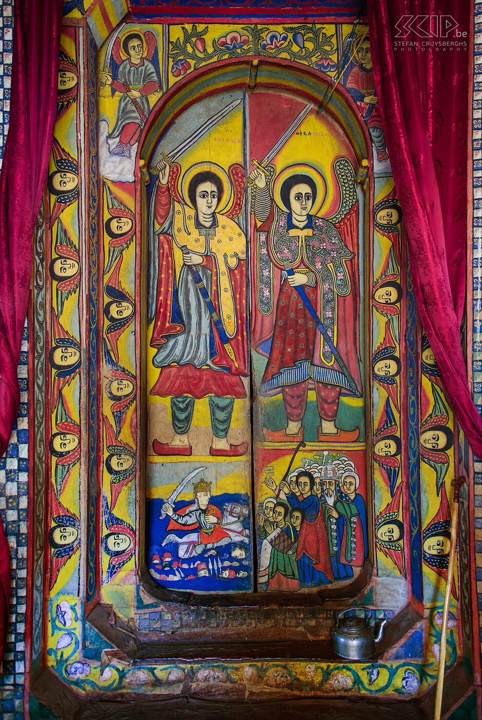 Lake Tana - Bet Maryam monastery We also sailed to the Zeghe peninsula and visited the Bet Maryam monastery which also has beautiful murals. Stefan Cruysberghs